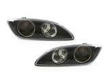 1999-2002 Mazda RX7 Crystal Black Clear Front Bumper Signal Lights