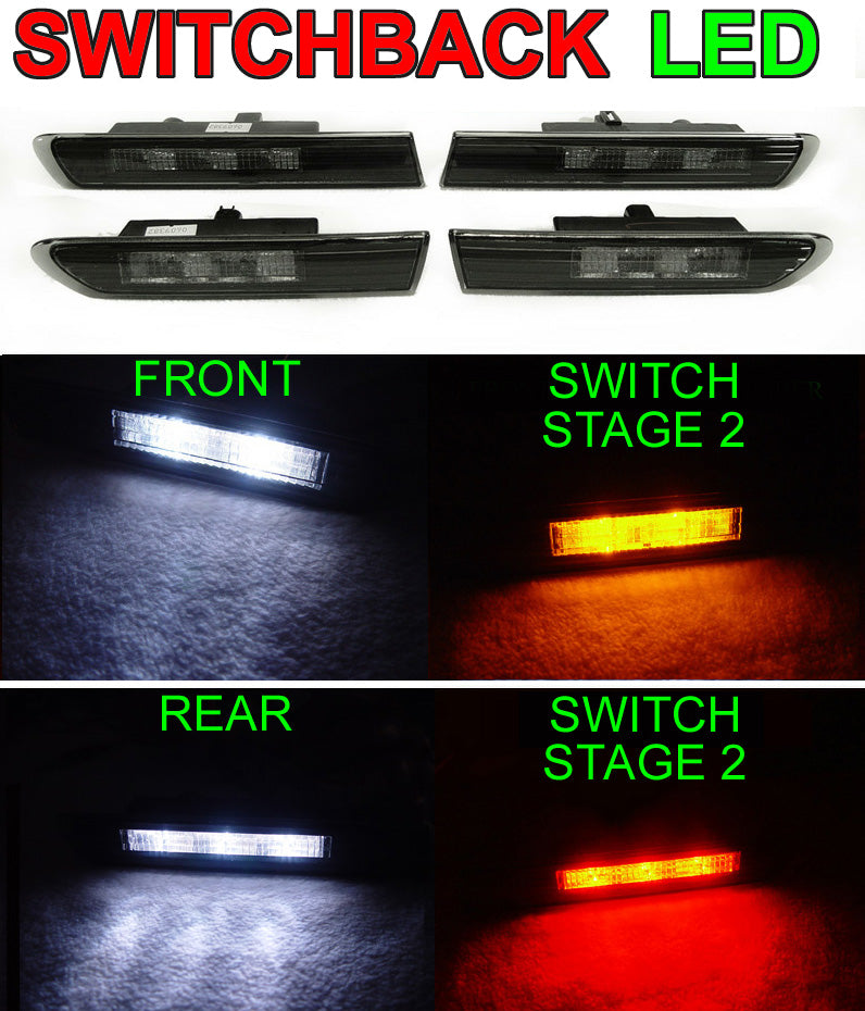 2004-2008 Acura TL 4pcs Smoke Front + Rear Side Marker Lights