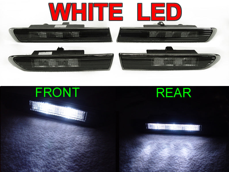 2004-2008 Acura TL 4pcs Smoke Front + Rear Side Marker Lights