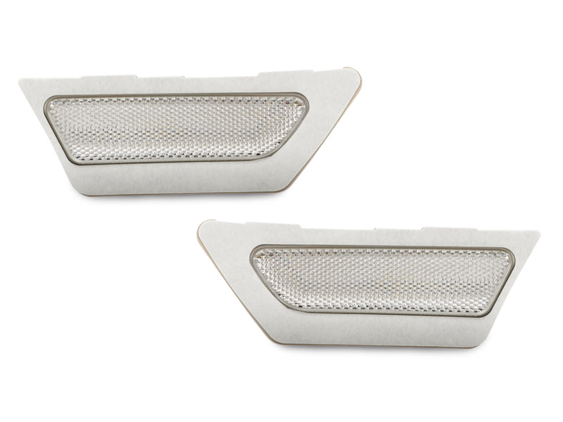 2017-2018 Audi A4 B9 Clear Front Bumper Reflector Set