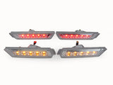 2010+ Chevy Camaro Clear Led Amber Front / Red Rear Bumper Side Marker Lights
