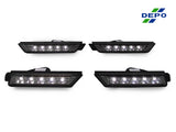 2010+ Chevy Camaro Smoke Led White Led Front + Rear Bumper Side Marker Lights