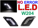 2008-2011 Mercedes W204 C-Class Smoke White Led Bumper Lights