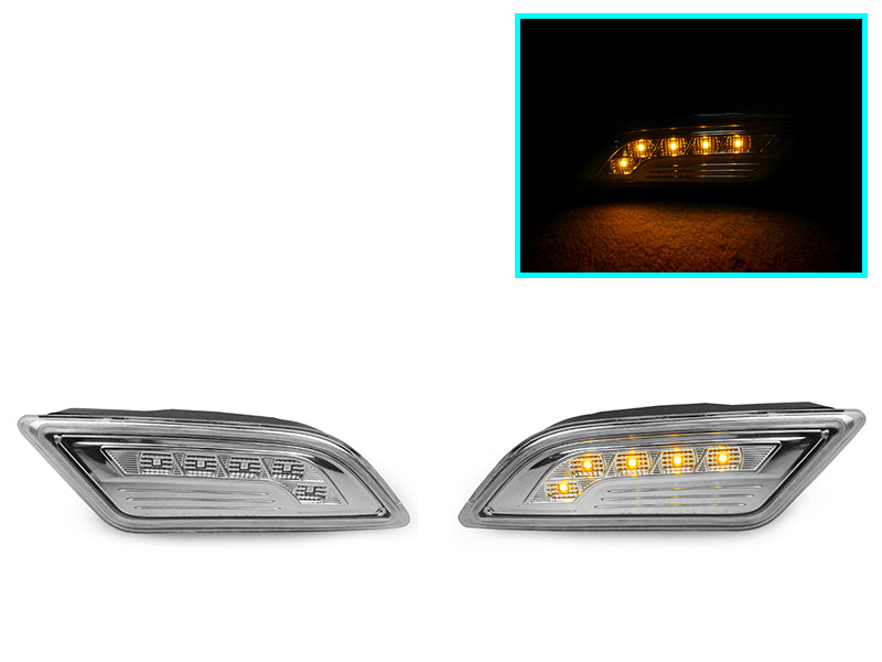2012-2014 Mercedes W204 Clear Amber LED Bumper Side Marker Lights