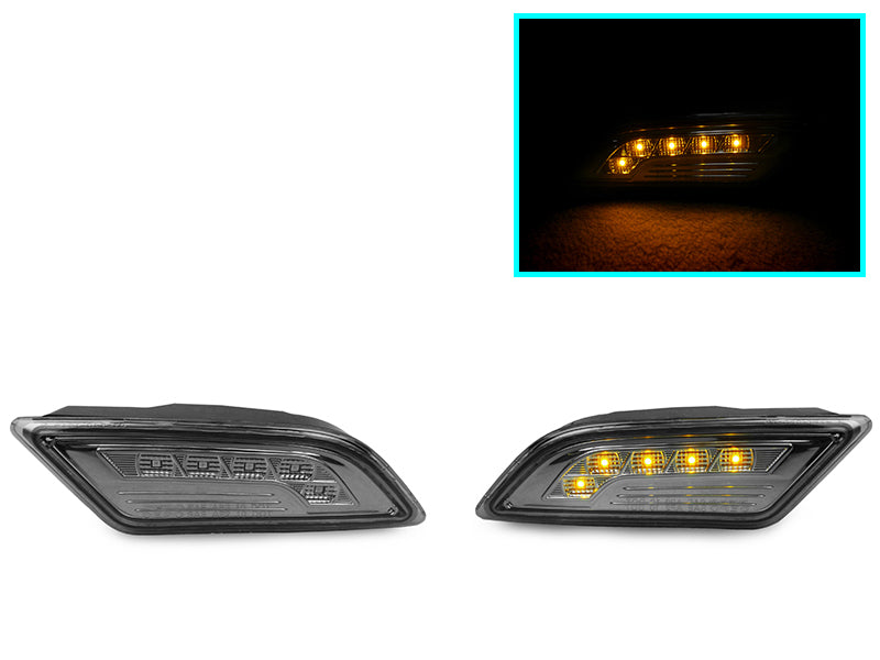 2012-2014 Mercedes W204 Smoke Amber Led Bumper Side Marker Lights