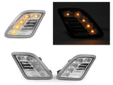 2010-2013 Mercedes W221 S-Class Crystal Clear Amber Led Bumper Side Marker Lights