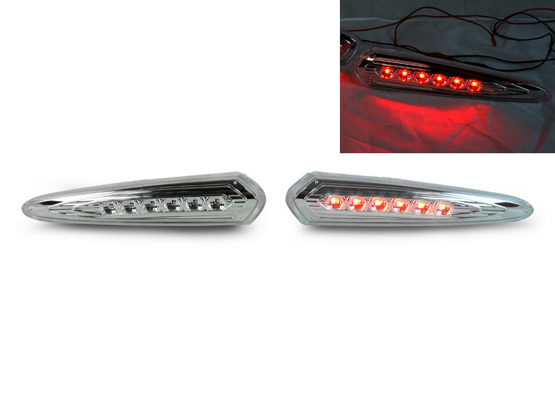 2000-2003 Nissan Maxima Clear Rear Red LED Bumper Side Marker