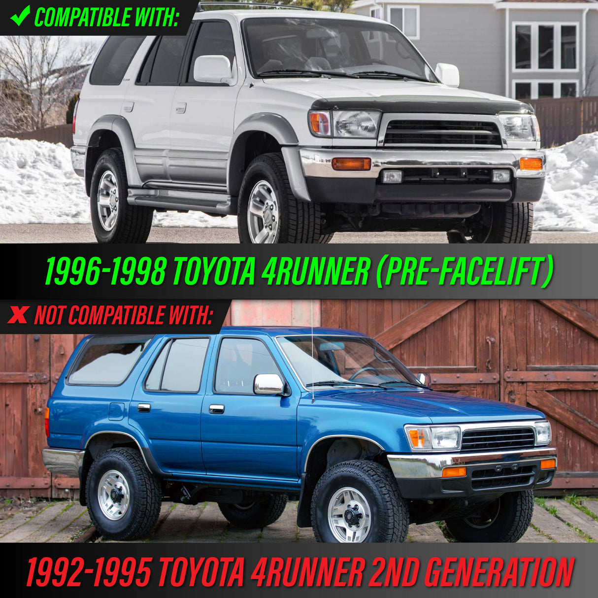 1996-1998 Toyota 4Runner Clear Bumper Lights