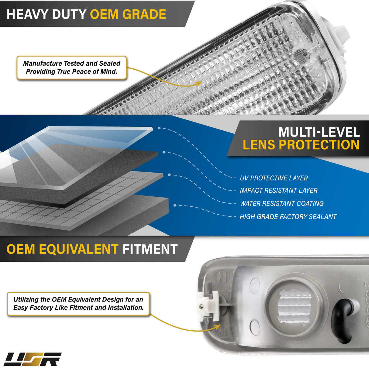 1996-1998 Toyota 4Runner Clear Bumper Lights