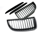 AutoTecknic Stealth Black Front Grille Set - BMW E90 Sedan | E91 Wagon | 3-Series
