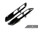 AutoTecknic Replacement Glazing Black Fender Light Trims - BMW F10 Sedan | F11 Wagon | 5-Series
