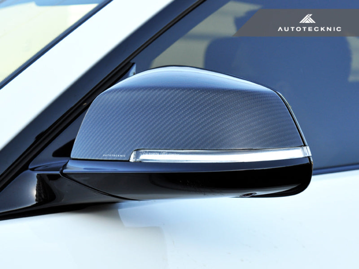 AutoTecknic Replacement Dry Carbon Mirror Covers - BMW E84 X1 | F20 1-Series | F22 2-Series | F30 3-Series | F32/ F36 4-Series | F87 M2
