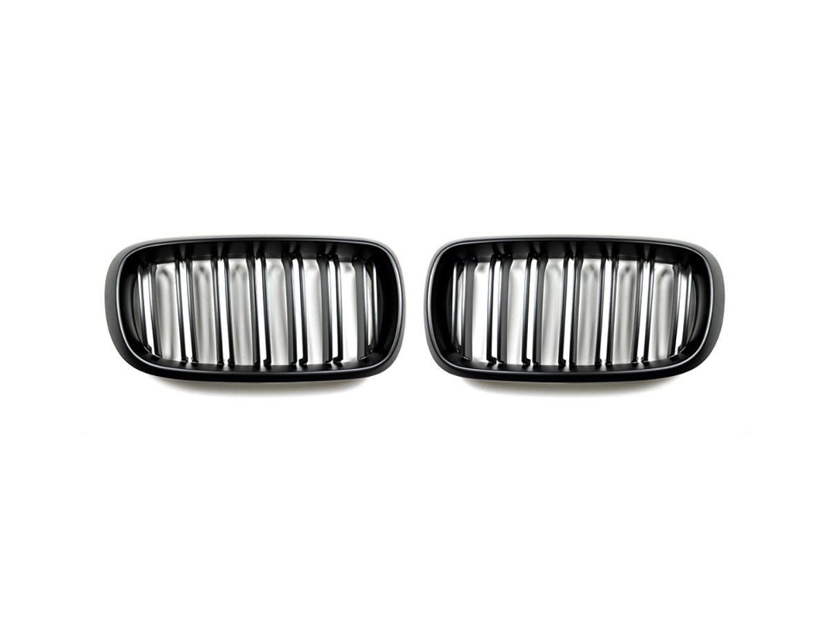 AutoTecknic Dual-Slats Stealth Black Front Grille Set - F15 X5 | F85 X5M & F16 X6 | F86 X6M