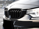 AutoTecknic Dual-Slats Gloss Black Front Grille Set - F32/ F36 4-Series | F80 M3 | F82 M4