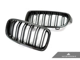 AutoTecknic Dual-Slats Carbon Front Grille Set - F30 3-Series Sedan | F31 3-Series Wagon