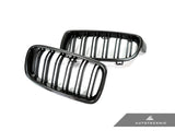 AutoTecknic Dual-Slats Carbon Front Grille Set - F30 3-Series Sedan | F31 3-Series Wagon