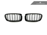 AutoTecknic Dual-Slats Gloss Black Front Grille Set - F30 3-Series