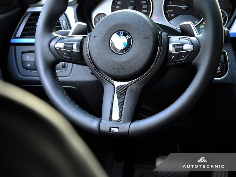 AutoTecknic Carbon Fiber M-Sport Steering Wheel Trim - F15 X5 | F16 X6
