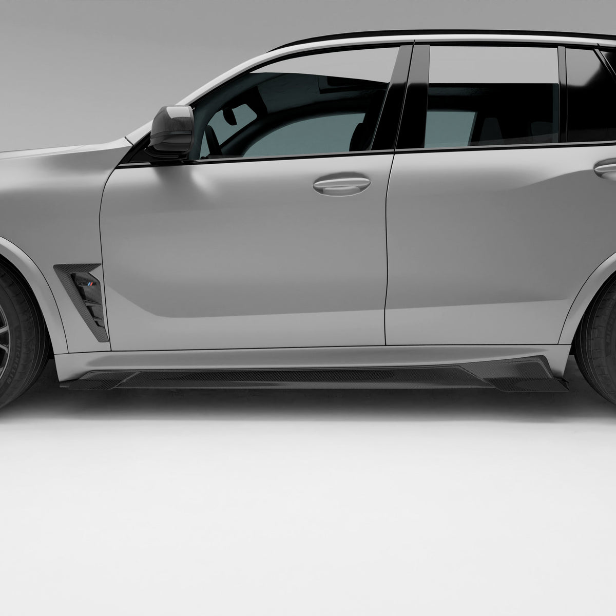 BMW X5M F95 LCI Carbon Fiber Side Skirts