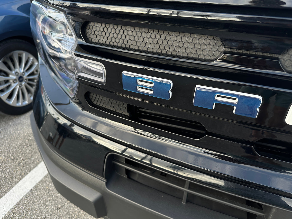 Front Grille Letters Overlays Fits 2021-2027 Ford Bronco Sport