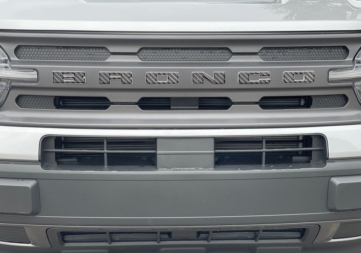 Front Grille Letters Overlays Fits 2021-2027 Ford Bronco Sport