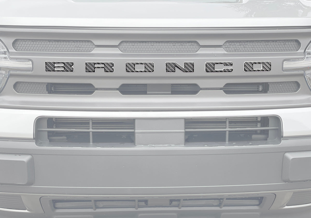 Front Grille Letters Overlays Fits 2021-2027 Ford Bronco Sport