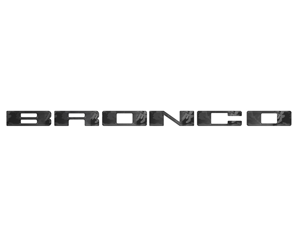 Front Grille Letter Overlays Fits 2021-2027 Ford Bronco