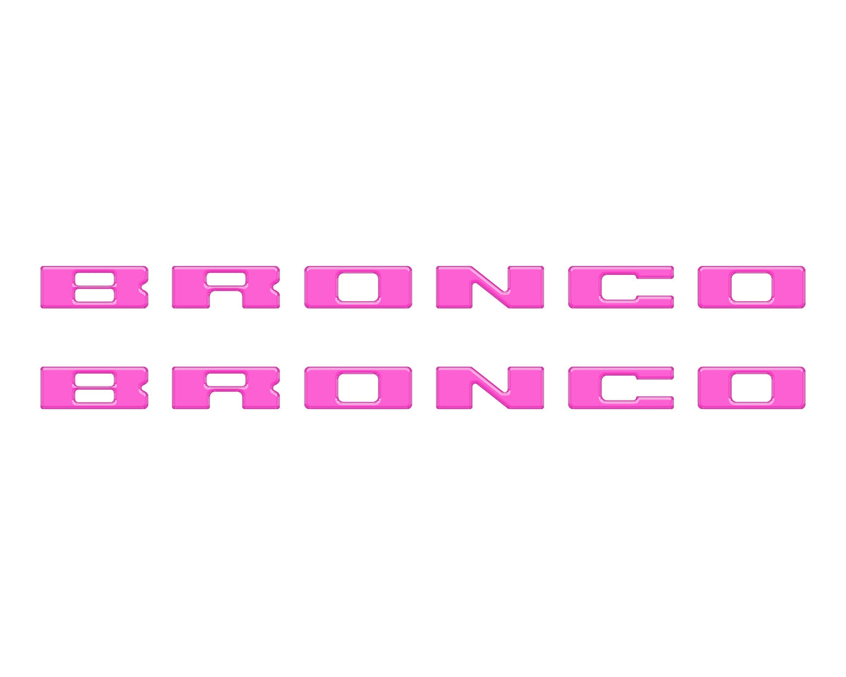 Bronco Running Board Letter Inserts/Overlays Fits 2021-2026 Ford Bronco
