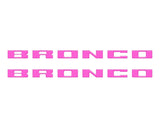Bronco Running Board Letter Inserts/Overlays Fits 2021-2026 Ford Bronco