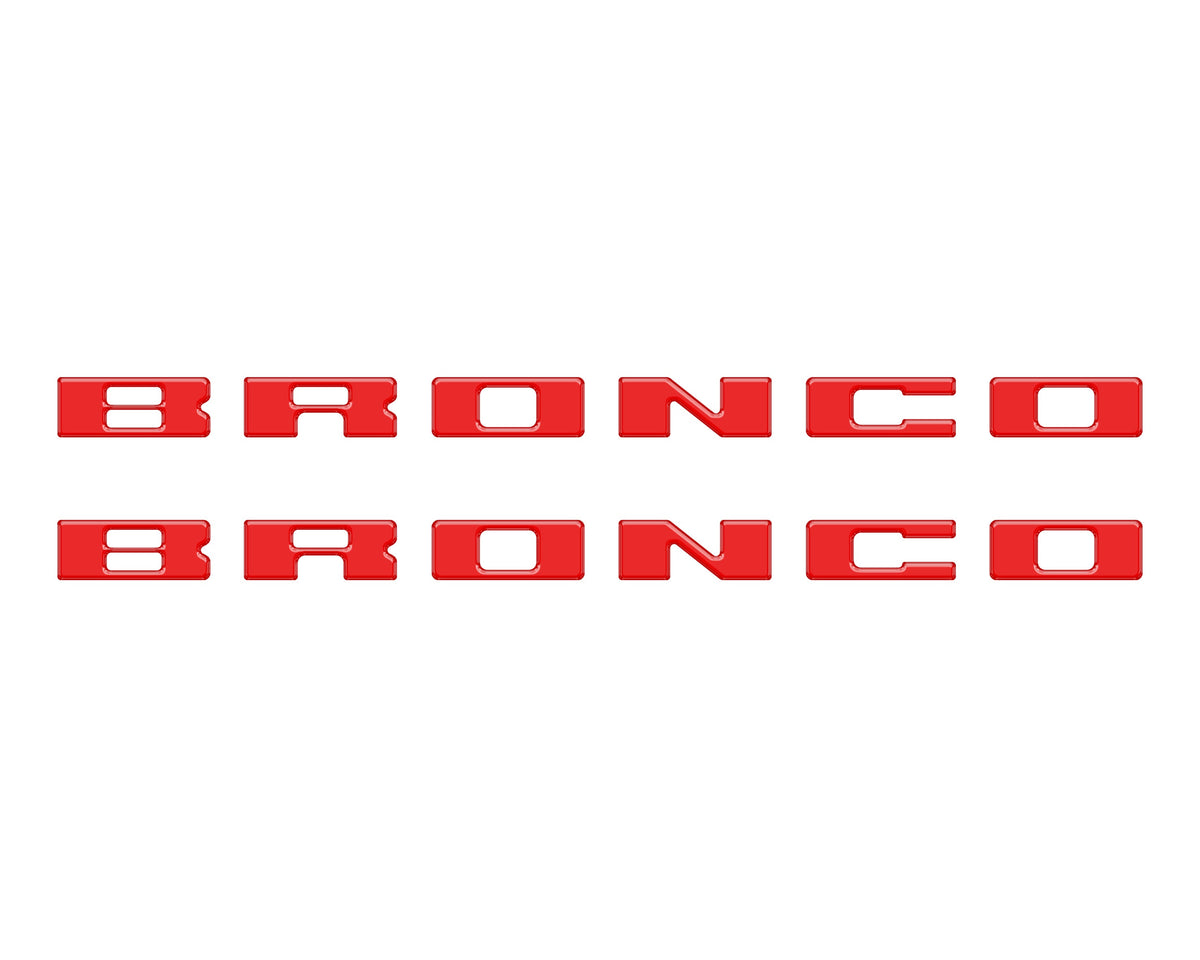 Bronco Running Board Letter Inserts/Overlays Fits 2021-2026 Ford Bronco