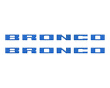 Bronco Running Board Letter Inserts/Overlays Fits 2021-2026 Ford Bronco
