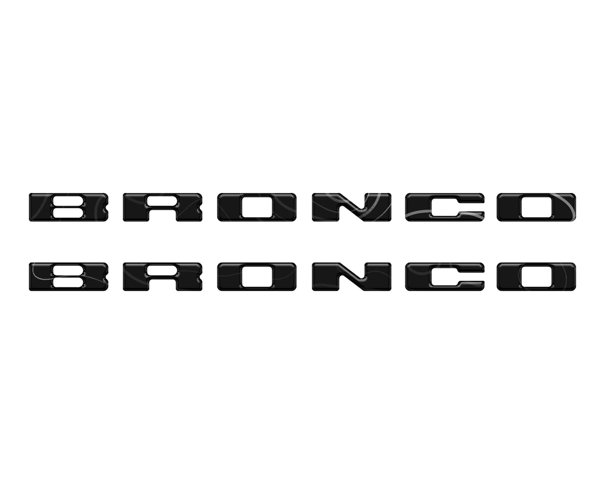 Rear Mudflap Letter Inserts Fits 2021-2027 Ford Bronco Sport