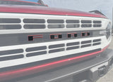 Bronco Heritage Grille Letter Overlays Fits 2023-2027 Ford Bronco