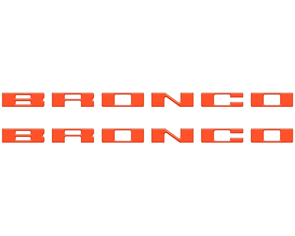 Bronco Running Board Letter Inserts/Overlays Fits 2021-2026 Ford Bronco