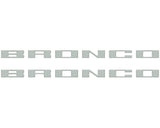 Bronco Running Board Letter Inserts/Overlays Fits 2021-2026 Ford Bronco