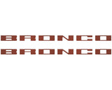 Bronco Running Board Letter Inserts/Overlays Fits 2021-2026 Ford Bronco