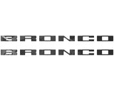 Bronco Running Board Letter Inserts/Overlays Fits 2021-2026 Ford Bronco