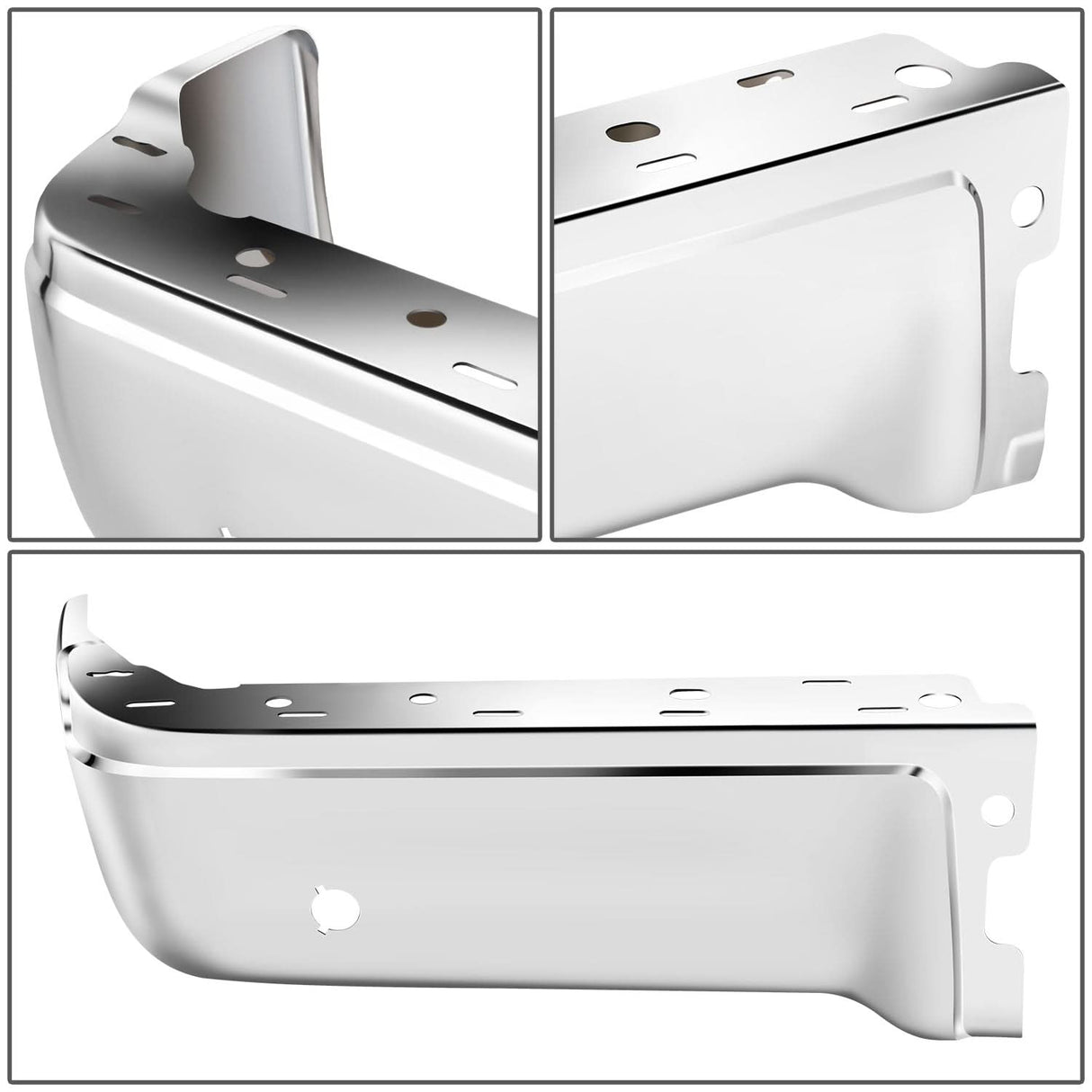 09-14 Ford F-150 Fleetside Rear Bumper Cover w/ Sensor Holes Chrome