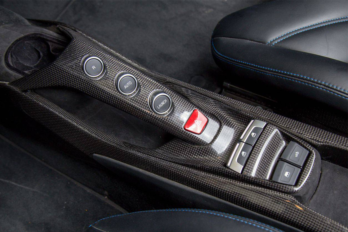 2015-2020 Ferrari 488 GTB Spider Dry Carbon Fiber Bridge Support Windows Switches Panel