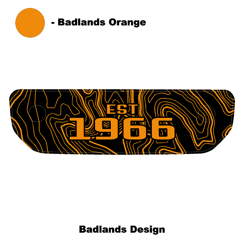 1966 Topographic Shifter Plate (Printed Series + Acrylic) - 2021+ Bronco