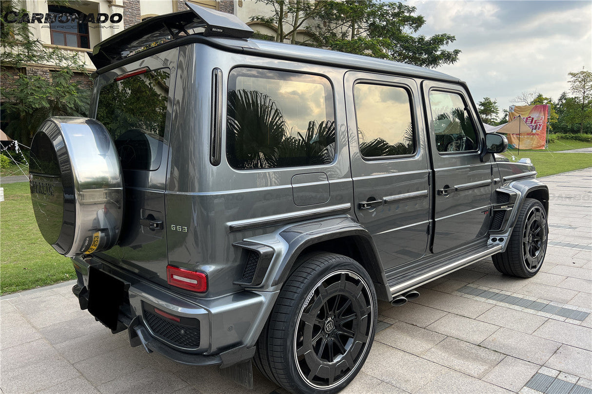 2018-2024 Mercedes Benz G500 G63 AMG W464 G-Wagon BR-G900 Style Dry Carbon Fiber Rear Roof Spoiler