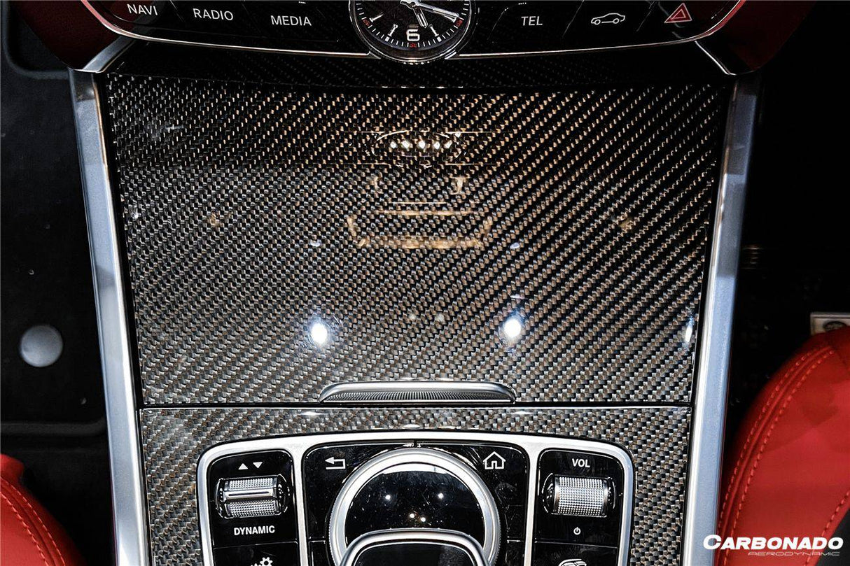 2019-2022 Mercedes Benz G Wagon W464 Dry Carbon Fiber Center Console Carbonado (OE) Fits: G550, G63 AMG