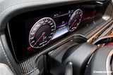 2019-2022 Mercedes Benz G Wagon W464 Dry Carbon Fiber Screen Surround Panel Replacement Carbonado (OE) Fits: G550, G63 AMG