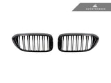 AutoTecknic Dual-Slats Gloss Black Front Grille Set - BMW G30 5-Series Pre-LCI