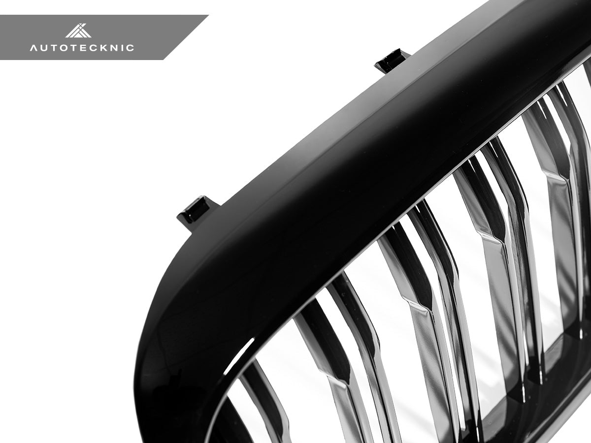 AutoTecknic Dual-Slats Gloss Black Front Grille Set - BMW G30 5-Series Pre-LCI