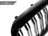 AutoTecknic Dual-Slats Gloss Black Front Grille Set - BMW G30 5-Series Pre-LCI