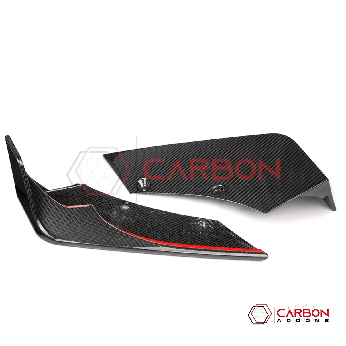 C8 Corvette Z06 / E-Ray Dry Carbon Fiber Rear Diffuser Side Splitter Blades