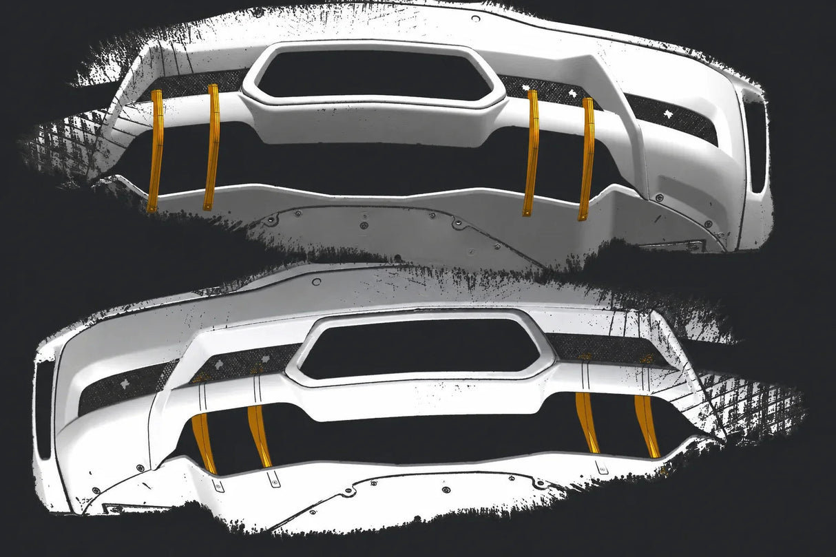 C8 Corvette Z06 / E-Ray Carbon Fiber Rear Diffuser Fins Add-On – OEM Widebody Diffuser Accent Kit