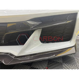 C8 Corvette Z06 Real Carbon Fiber Front Bumper Grille Trims | Cover or Direct Replacement (2023+)