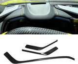 C8 Corvette Carbon Fiber 3pcs Upper Dashboard Trim Covers